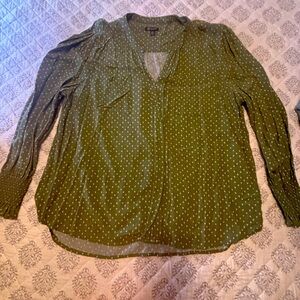 Versona Green Polka Dot Blouse